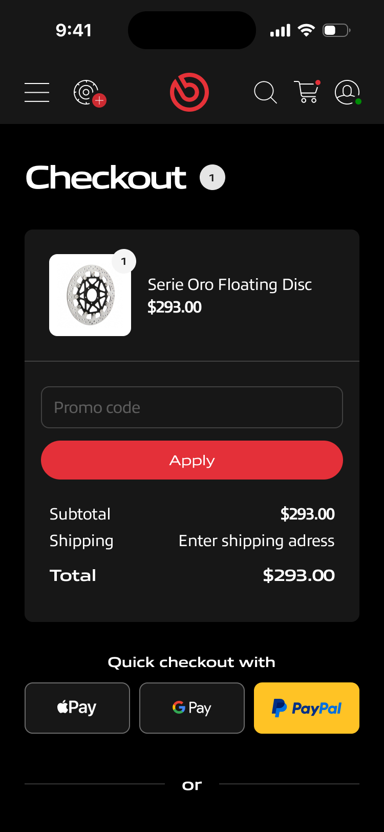 Convenience — checkout
