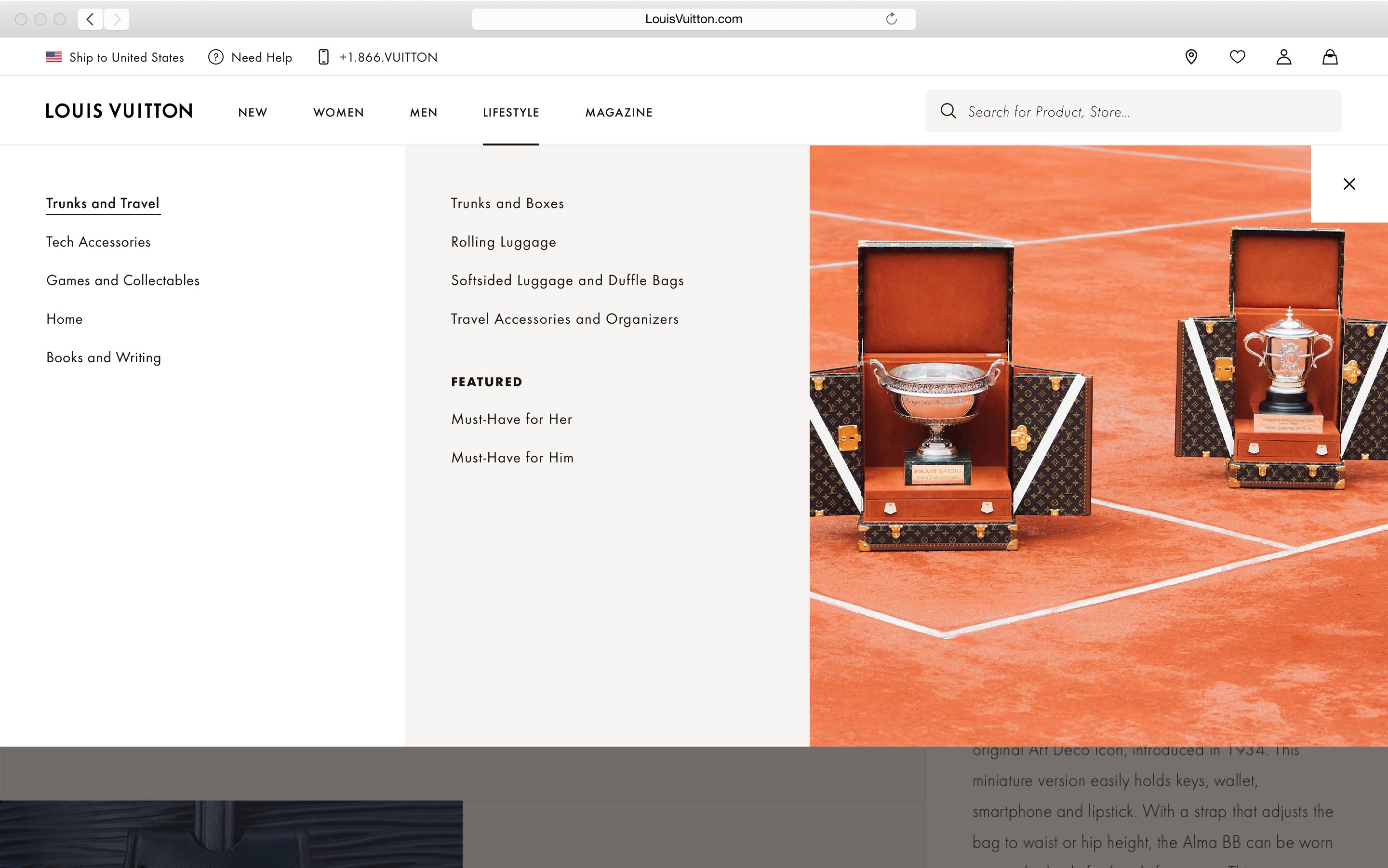 Navigation desktop